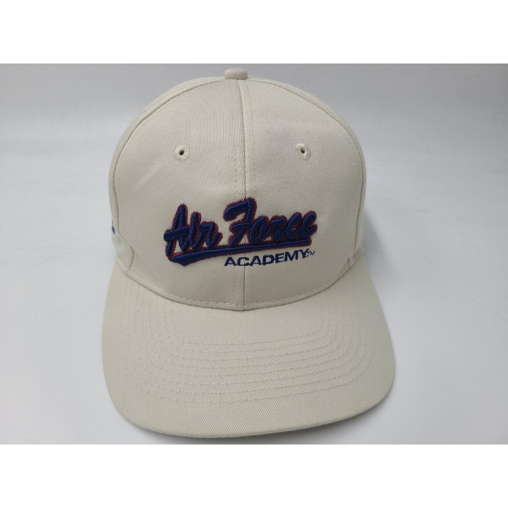 Air Force Academy Colorado Springs Ahead Strapback Adjustable Hat Cap USAF Beige